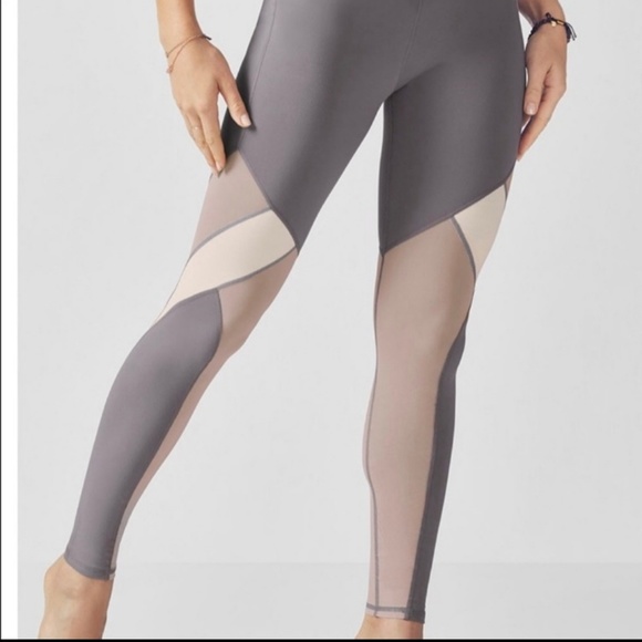 Fabletics Pants - Fabletics Salar Mesh powerhold Grey leggings
